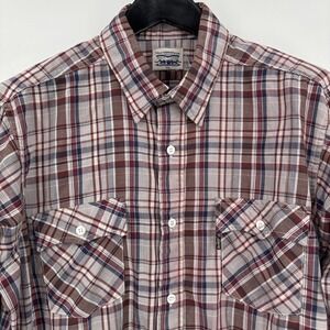 LEVI‎ Strauss 80s Western Button-Down Shirt Plaid Vintage Men's Size Extra Large